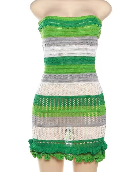 Green Dream Crochet Dress